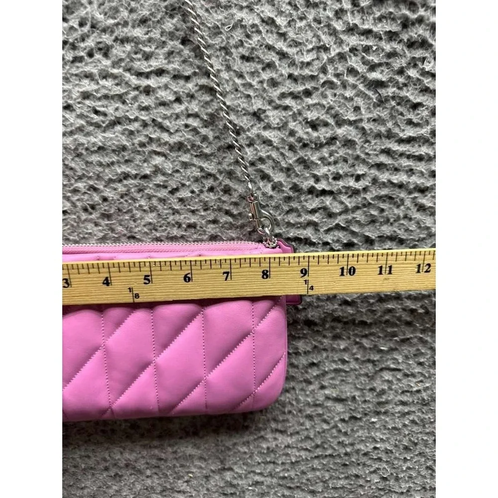 Coach Women's Quilted‎ Pillow Leather Wrislet Pouch Bag Fucshia Pink M2457-CW580